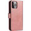 Elegantní pouzdro Magnet Case s stojánkem pro iPhone 13 Pro růžové