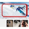 Průhledný gelový kryt 3v1 pro iPhone 13 mini s červeným rámečkem