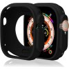Silikónové puzdro na Apple Watch 44 mm (séria 4/5/6/SE) - čierne