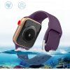 Silikonový řemínek APS pro Apple Watch 38/40/41mm - mátově modrý