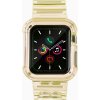 Silikonový řemínek a náramek, pouzdro a svítidlo pro Apple Watch 38mm - žlutý