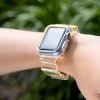 Silikonový řemínek a náramek, pouzdro a svítidlo pro Apple Watch 38mm - žlutý