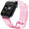 Silikonový řemínek/náramek Strap Light pro Apple Watch 42/44 mm - červený