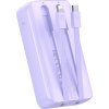 Mini powerbanka Joyroom JR-PBC06 so vstavanými káblami USB-C / Lightning 30W 10000mAh - fialová