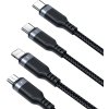 Joyroom Multi-Use Series S-A18 4in1 USB-A - USB-C / USB-C / Lightning / micro USB kábel 1.2m - black