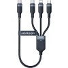 Joyroom Multi-Use Series S-A18 4in1 USB-A - USB-C / USB-C / Lightning / micro USB kábel 1.2m - black