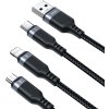 Kábel Joyroom Multi-Use Series S-A18 3v1 USB-A - Lightning / USB-C / micro USB 0,3 m - čierny