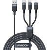 Kábel Joyroom Multi-Use Series S-A18 3v1 USB-A - Lightning / USB-C / micro USB 0,3 m - čierny