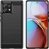 Silikonový kryt Carbon Case pro Motorola Edge 40 Pro - černý
