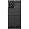 Silikonový kryt Carbon Case pro Motorola Edge 40 Pro - černý