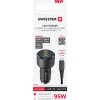 SWISSTEN CL ADAPTÉR 2x USB-C PD + USB-A, 95W ČIERNY + KÁBEL USB-C / USB-C, 1 M