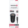SWISSTEN CL ADAPTÉR USB-C PD + USB-A, 20W ČIERNY + KÁBEL USB-C / USB-C, 1 M