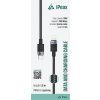 iPEAX TEXTILNÝ KÁBEL USB-C / LIGHTNING 1,5M, USB 2.0 ČIERNY
