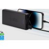 Rychlonabíjecí powerbanka: 20 000 mAh, 2 USB porty, černá