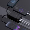 Powerbanka Dudao K15Pro 20000mAh 22,5W s USB-C / USB-A / vestavěnými kabely Lightning a USB-C - černá