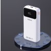 Powerbanka Dudao K15Pro 20000mAh 22,5W PD USB-C / USB-A / Vestavěné kabely Lightning a USB-C - bílá