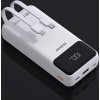 Powerbanka Dudao K15Pro 20000mAh 22,5W PD s USB-C / USB-A / vstavanými káblami Lightning a USB-C - biela
