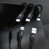 Kabel Dudao L3W USB-A/USB-C na Lightning/USB-C/MicroUSB 66W - černý