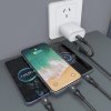 Kabel Dudao L3W USB-A/USB-C na Lightning/USB-C/MicroUSB 66W - černý
