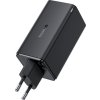 Nabíjačka Baseus GaN6 Pro 100W 2 x USB-C 2 x USB-A s čiernym káblom USB-C 100W 1m - čierna