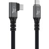 Wozinsky WPS3-UY41S USB-C Thunderbolt 4 240W 1m 4K úhlový zahnutý kabel - černý