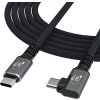 Wozinsky WPS3-UY41S USB-C Thunderbolt 4 240W 1m 4K úhlový zahnutý kabel - černý