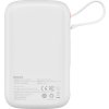 Baseus Qpow Digital Display Power Bank with Fast Charging 10000mAh 20W QC/PD/SCP/FCP with Built-in Lightning Cable White