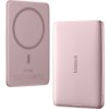 Baseus PicoGo AM41 5000mAh 20W ultratenká powerbanka MagSafe kompatibilná s Baseus Simple USB-C 60W 30cm káblom - ružová