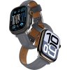 Kožený řemínek AmazingThing Class Band pro Apple Watch 45 / 46 / 49 mm - šedý