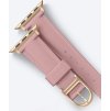 Kožený řemínek AmazingThing Class Band pro Apple Watch 45 / 46 / 49 mm - růžový