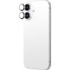 AmazingThing AR hliníkové sklo s 2 šošovkami a rámom objektívu fotoaparátu pre iPhone 16 / 16 Plus - biele