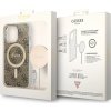 Sada Guess GUBPP13LH4EACSW puzdro + nabíjačka pre iPhone 13 Pro hnedé/hnedé pevné puzdro 4G Print MagSafe