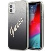 Guess GUHCP12SPCUGLSBK pevný kryt pro iPhone 12 mini 5,4" černý/černý s třpytivým gradientním písmem