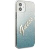Guess GUHCP12SPCUGLSBL pevný kryt pre iPhone 12 mini 5,4" modro/modrý s trblietavým gradientným písmom