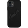 Guess GUHCP12SLSVSBK pevný kryt pro iPhone 12 mini 5,4" černý/černý s motivem Script Vintage