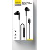 Dudao X3C+ Kabelová sluchátka do uší s USB-C 1,2 m - Černá