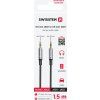 AUDIO KABEL SWISSTEN TEXTILE JACK (samec) / JACK (samec) 1,5 M ČERNÝ