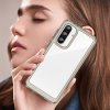 Puzdro Outer Space pre Samsung Galaxy A56 s flexibilným rámom - polopriehľadné, čierne