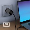SBS TETRGAN1C45W 45W GaN USB-C nástenná nabíjačka s napájaním - čierna