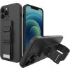 Silikonový kryt, šňůrka na kabelku, popruh na šňůrku pro Samsung Galaxy A23, černý