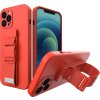 Silikonový kryt, šňůrka na kabelku, popruh na šňůrku pro Samsung Galaxy A23, červený