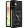 Ochranné puzdro Hybrid Armor Camshield pre Samsung Galaxy A25 s krytom fotoaparátu - čierne