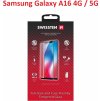 SKLO SWISSTEN FULL GLUE, COLOR FRAME, CASE FRIENDLY PRE SAMSUNG A166B/A165F GALAXY A16 5G/4G ČIERNE
