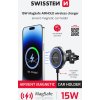 SWISSTEN MAGNETICKÝ DRŽÁK DO VENTILACE AUTA AIRHOLD S BEZDRÁTOVÝM NABÍJENÍM 15W / 7,5W (kompatibilní s MagSafe)