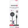 SWISSTEN MAGNETICKÝ KABEL PRO SAMSUNG GALAXY WATCH, USB-C 1.2 M ČERNÝ