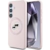Karl Lagerfeld Liquid Silicone K&CH Heads MagSafe Zadní Kryt pro Samsung Galaxy S25 Pink