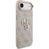Guess PU Leather 4G Metal Logo Gold Frame Zadný Kryt pre iPhone Air Pink