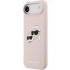 Karl Lagerfeld Liquid Silicone Double Heads MagSafe Zadní Kryt pro iPhone Air Pink
