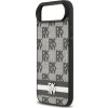 DKNY PU Leather Checkered Pattern and Stripe Zadní Kryt pro iPhone Air Black