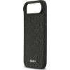 DKNY PU Leather Grid Pattern Magsafe Zadní Kryt pro iPhone Air Black